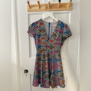 Lovers & Friends V Neck Mosaic Cassidy Dress